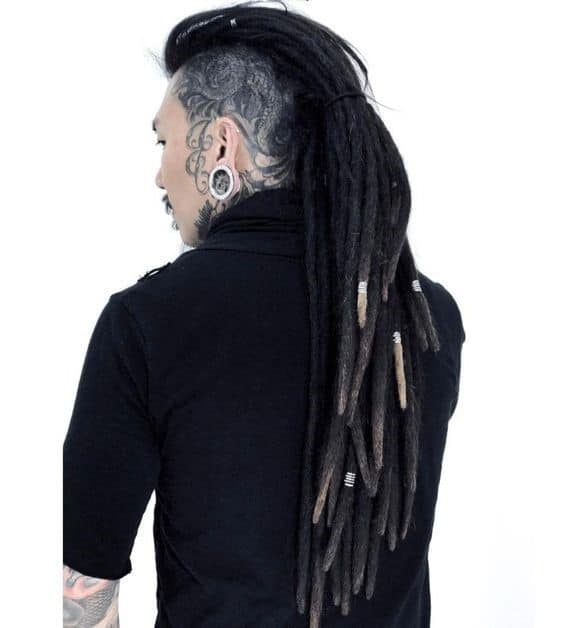 Long Dreadlock Viking Ponytail