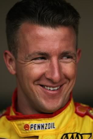 Picture of AJ Allmendinger short pompadour hairstyle.