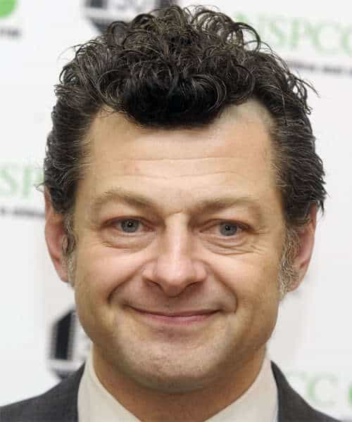 Picture of Andy Serkis curly hairstyle.