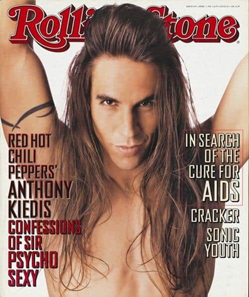 Picture of Anthony Kiedis long hair for men.