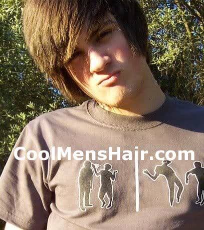 Picture of Anthony Padilla straight hairstyle for boys and guys. 