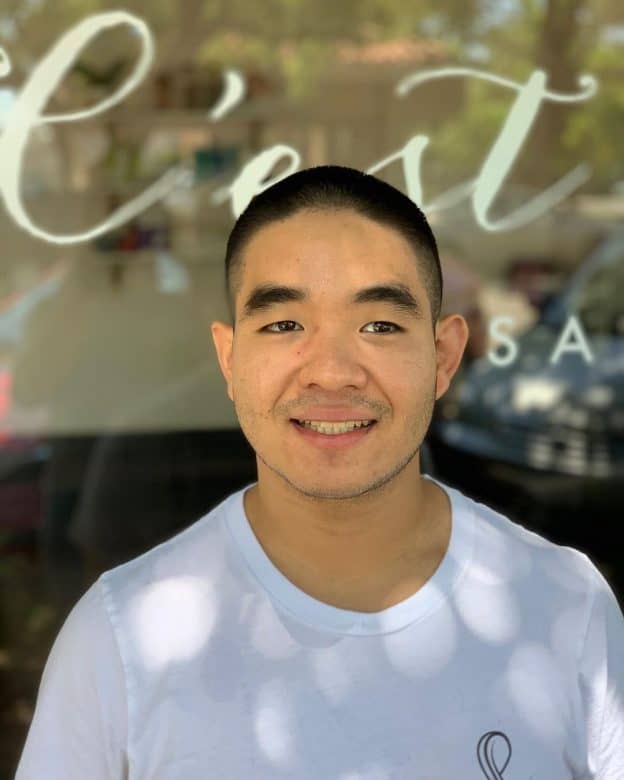 Asian faded Buzz Cut for Men