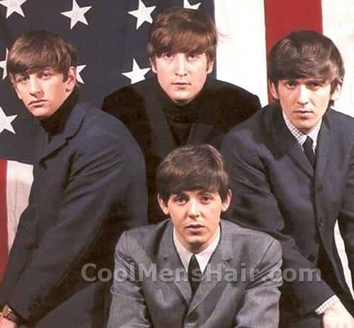 The Beatles iconic hairstyles for men. 