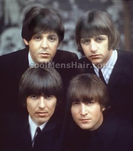 The Beatles hairstyle photos.