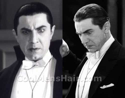 Picture of Bela Lugosi dracula hairstyle for men.