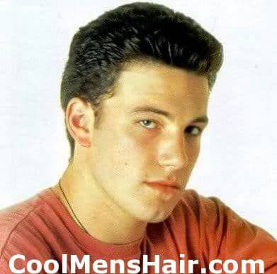 Picture of Ben Affleck short pompadour hairstyle. 