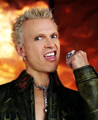 Billy Idol blonde punk hairstyle