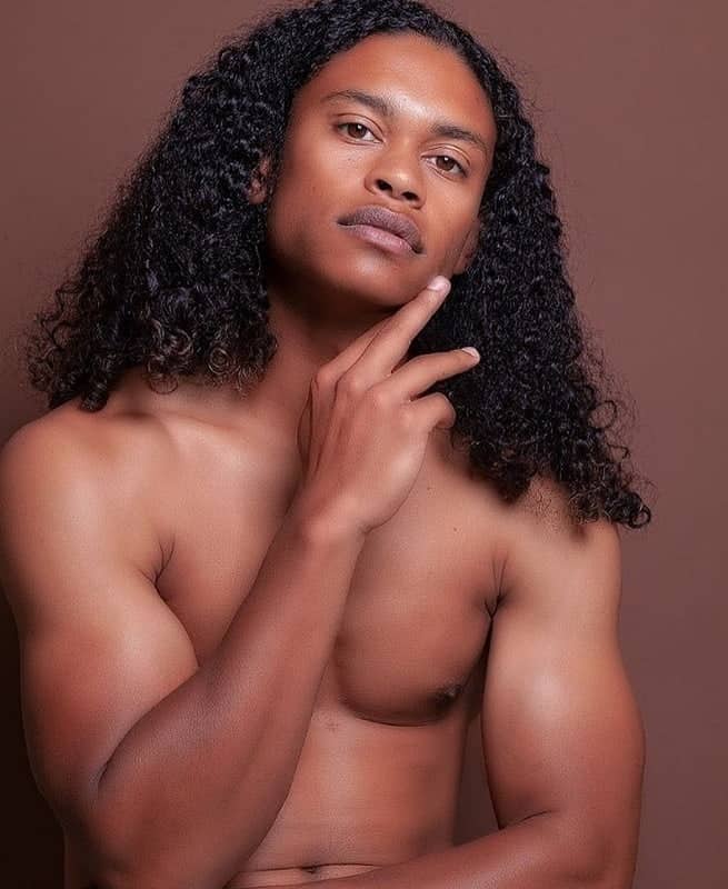 Black Man With Long Curly Hair