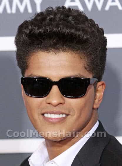 Image of Bruno Mars curly hairstyle