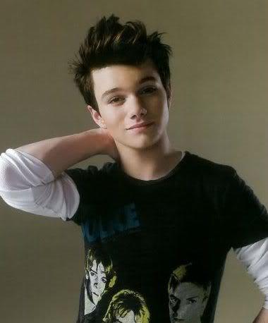 Chris Colfer spikey harstyle.