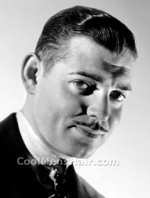 Image of Clark Gable short hairstyle.