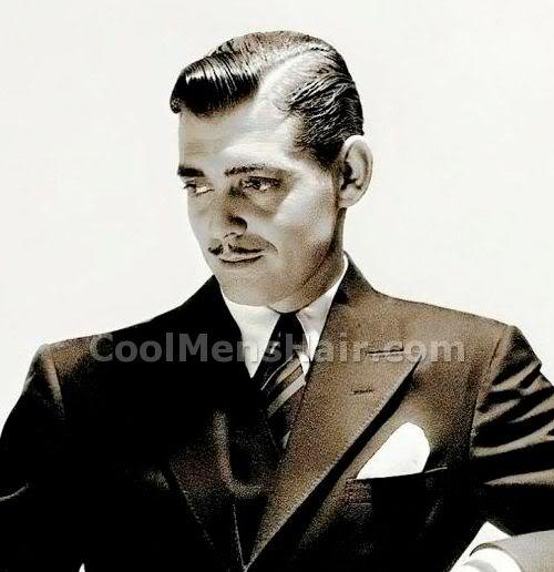 Picture of Clark Gable hairstyle with mustache.