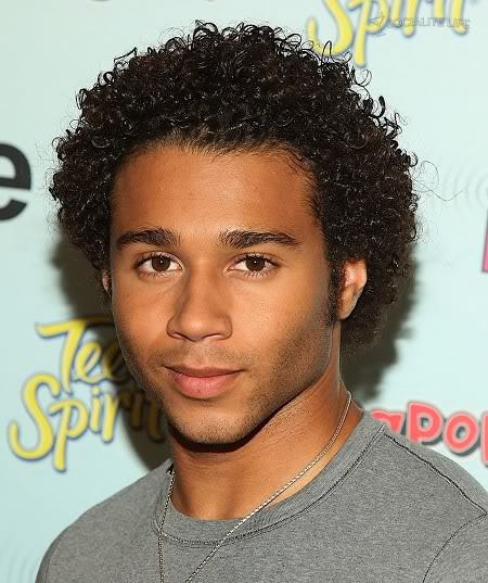 Pic of Corbin Bleu short afro hair.