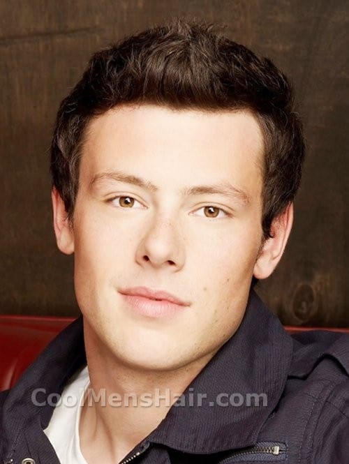 Image of Corey Monteith short textured hairstyle.