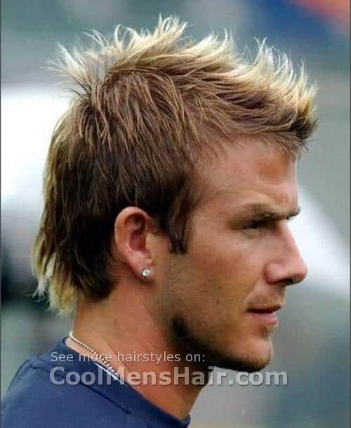 Photo of David Beckham faux hawk hairstyle.