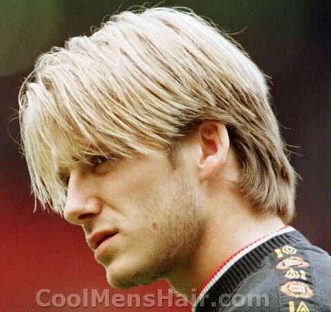 David Beckham blonde hairstyle.