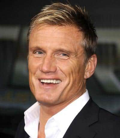 Picture of Dolph Lundgren short hairstyle.