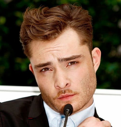 Photo of Ed Westwick hairstyle.