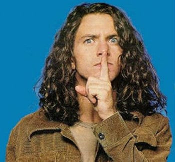Image of Eddie Vedder long curly hair.