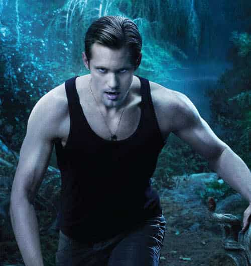 Picture of Eric Northman vampire hairstyle in True Blood season 3.