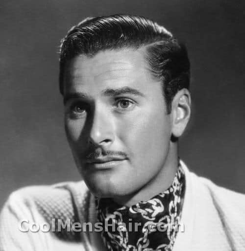 Photo of Errol Flynn hairstyle.