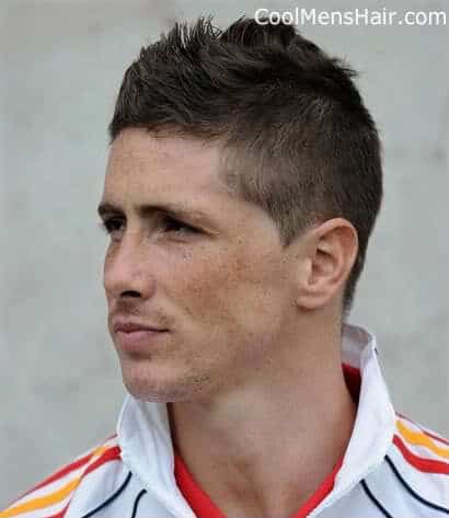 Photo of Fernando Torres fohawk haircut. 