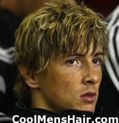 Picture of Fernando Torres layered haircut.