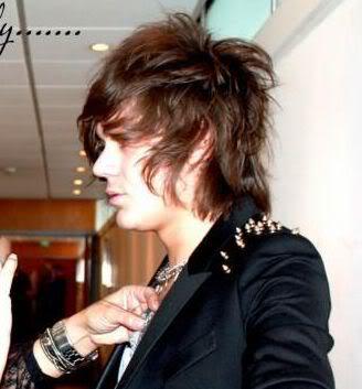 Photo of Frankie Cocozza messy bed-head hair.