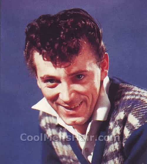 Photo of Gene Vincent Rock and Roll hairstyle.