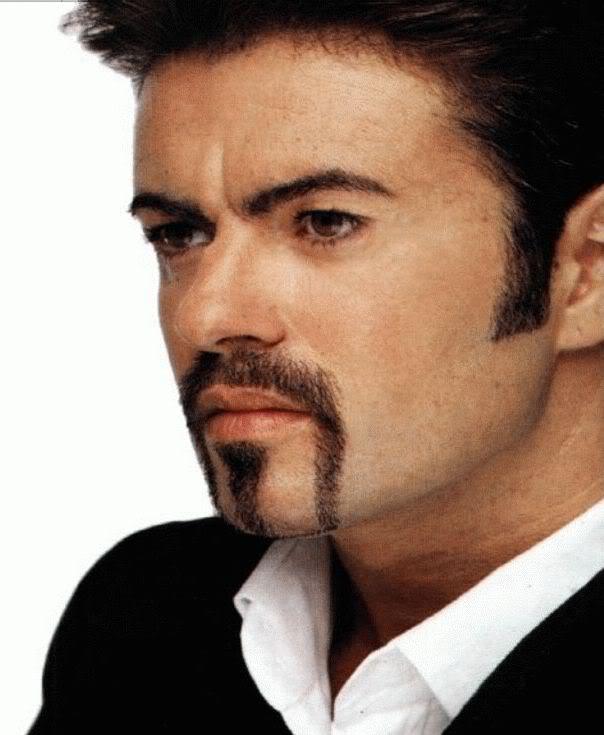 Picture of George Michael horseshoe mustache.