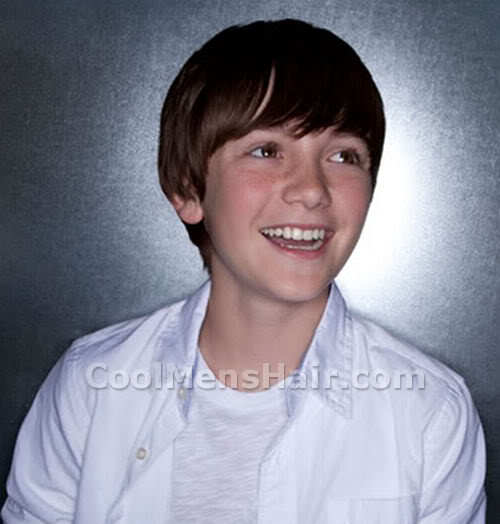 Picture of Greyson Chance bangs hairstyle.