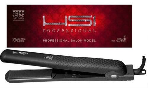 HSI 1" Ceramic Tourmaline Ionic Flat Iron Hair Straightener.