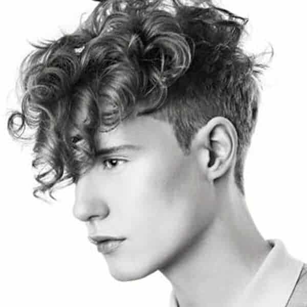 men's curly undercut haircut