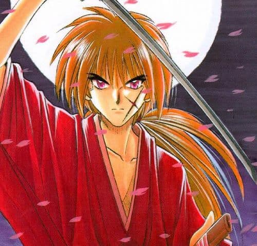 Photo of Himura Kenshin red hairstyle.
