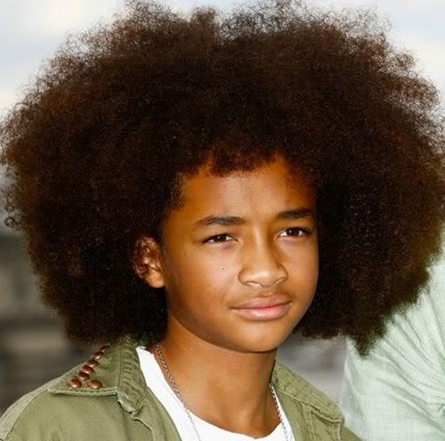 Picture of Jaden Smith afro hairstyle for boys.