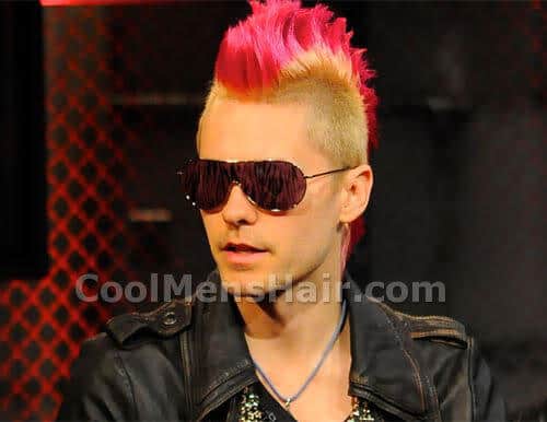 Jared Leto mohawk hairstyle.