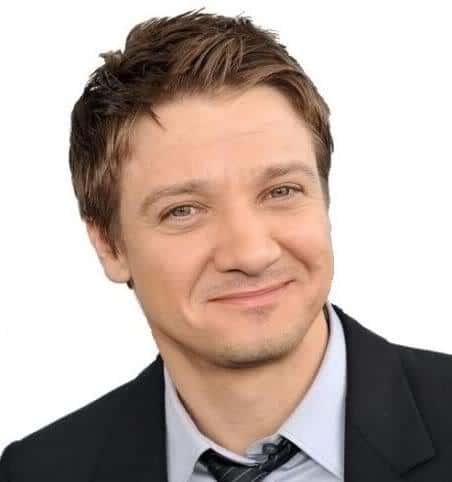 Picture of Jeremy Renner textured hairstyle.