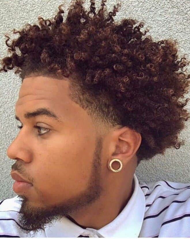 Blonde Peekaboos-Curly Black Mens Hairstyles