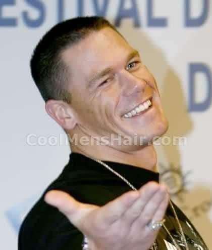 Image of John Cena military hairstyle.