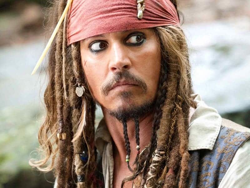 Johnny Depp's dreadlock hairstyles 