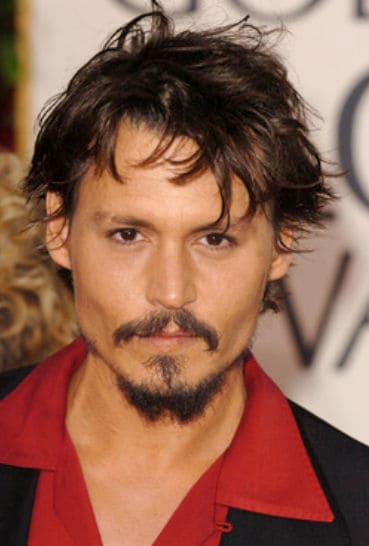 Photo of Johnny Depp with The Effortless moustache. 