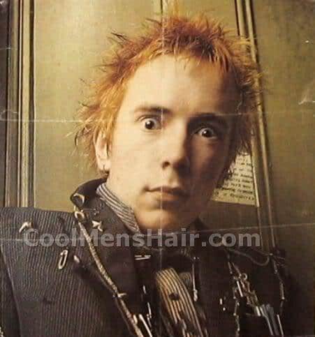 Image of Johnny Rotten 1970 punk hair.