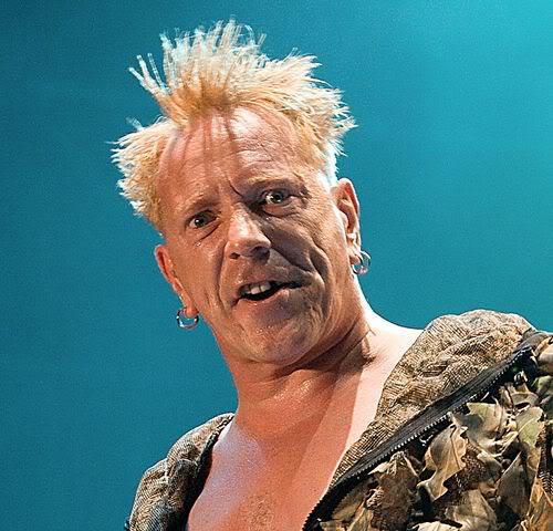 Photo of Johnny Rotten Sex Pistols punk hair.