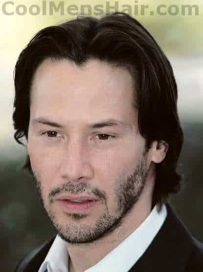 Keanu Reeves long hairstyle.