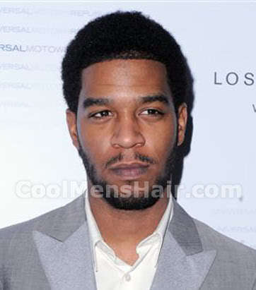 Photo of Kid Cudi curly hairstyle.