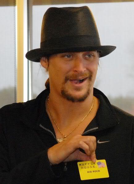 Image of Kid Rock with ponytail hairstyle.