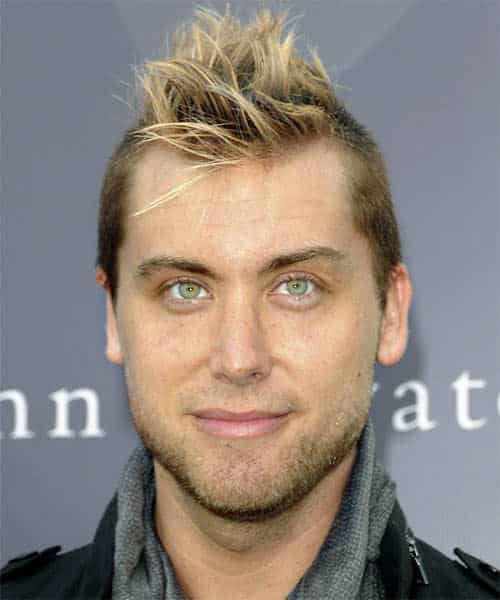 Image of Lance Bass mohawk hairstyle.