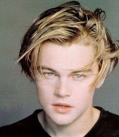 Leonardo DiCaprio sporting a slickedback suave look hairstyle