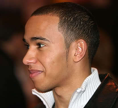 Barcelona Spain 20th Feb 2019 Lewis Hamilton hairstyle in the Paddock  area at the Circuit de