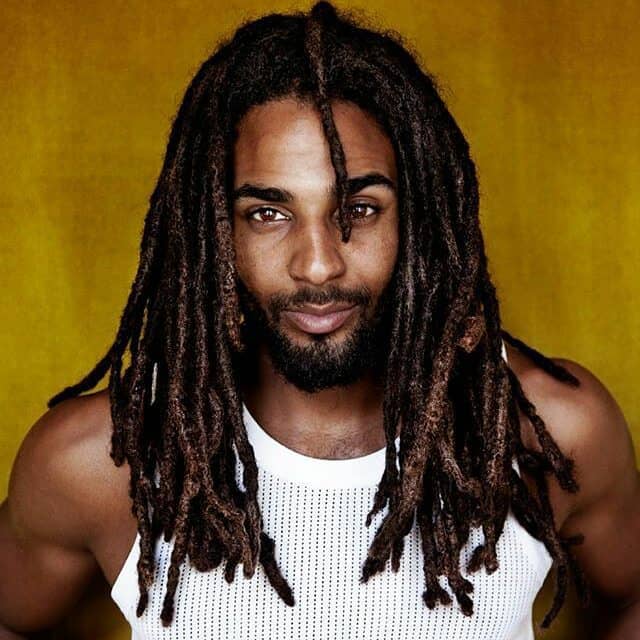 black men Long Braid Hairstyle